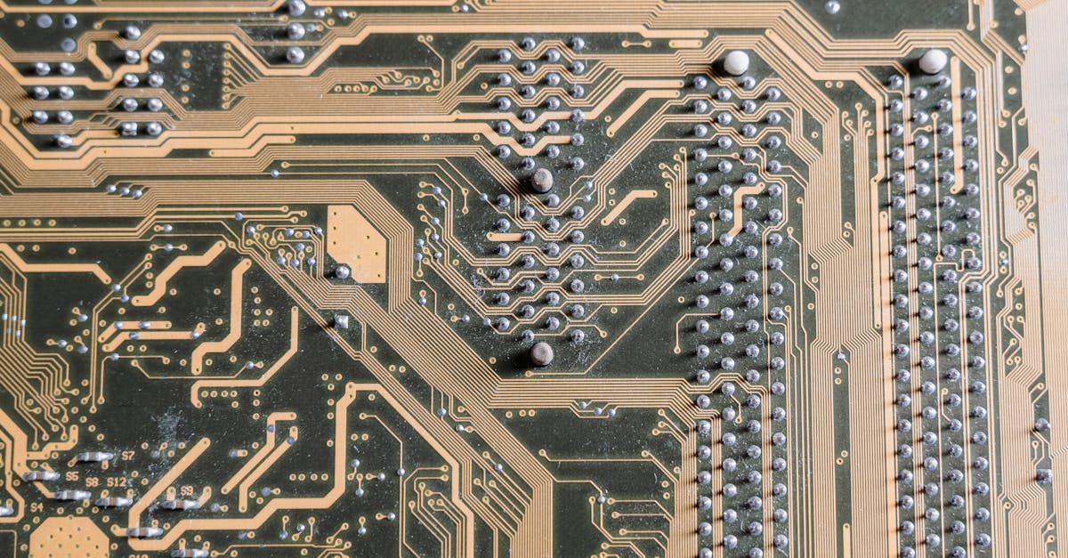 detailed view of intricate circuitry on a computer motherboard