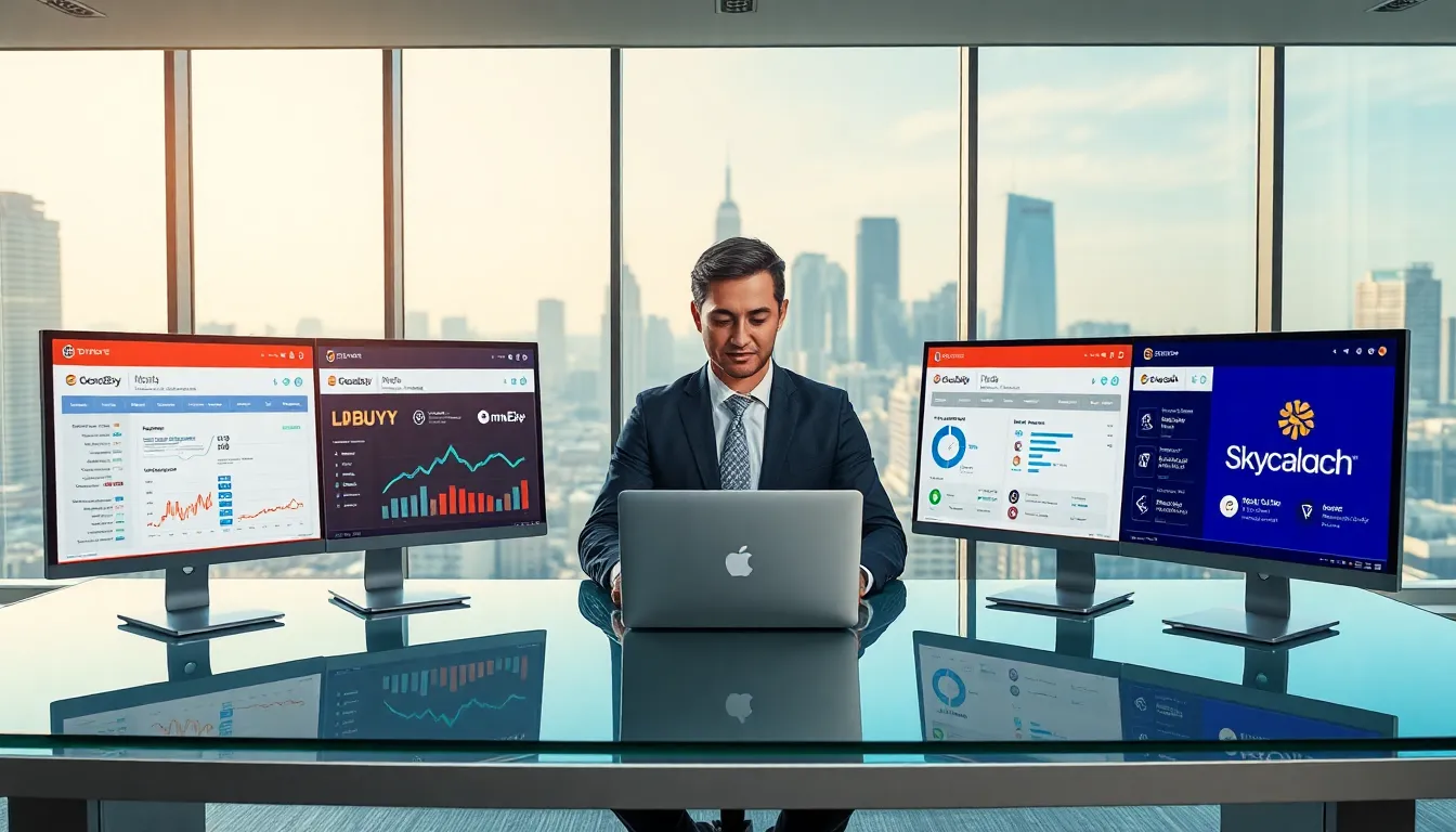 professional reviews top fc 26 coin platforms in a modern office setting